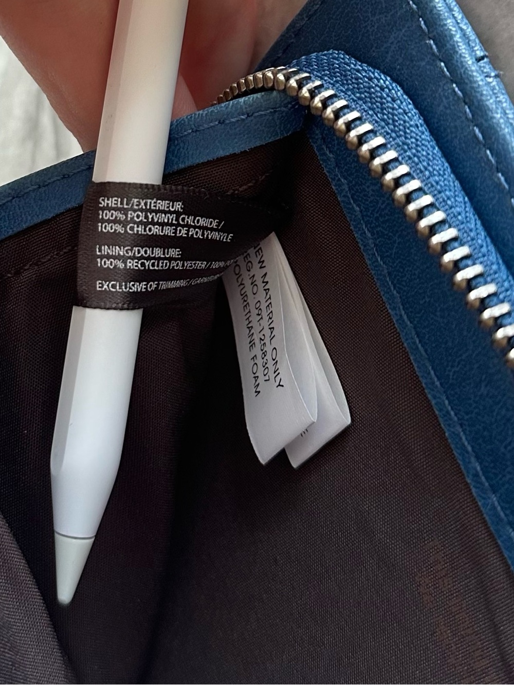 Matt & Nat Blue Compact Zip Wallet - Picture 9 of 10